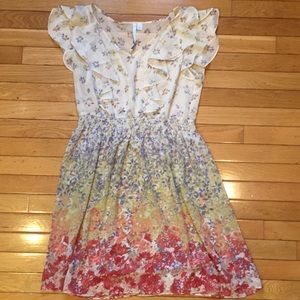 LC  Lauren Conrad floral dress size 10